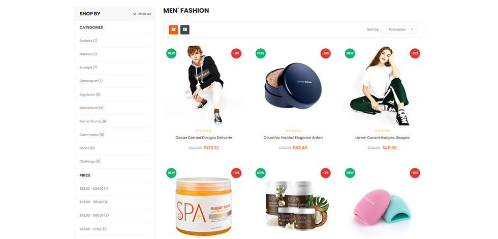 Category page