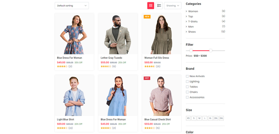 Shop page