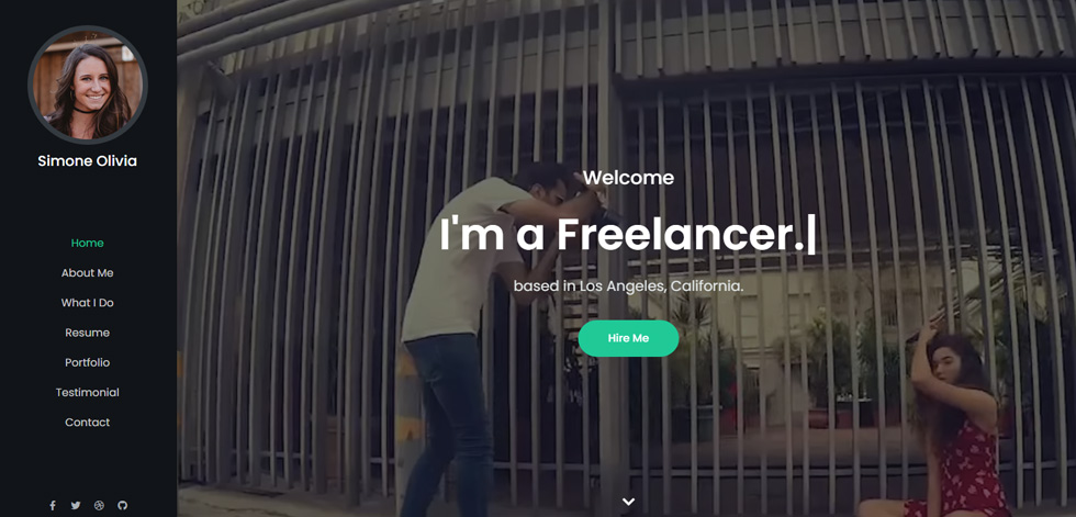 Welcome screen