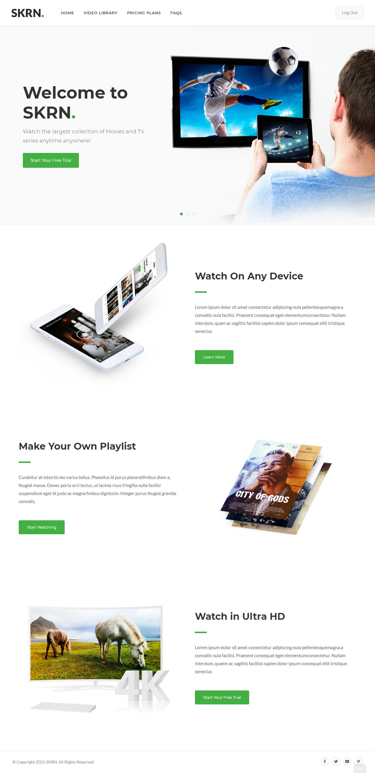 SKRN Video Streaming WordPress