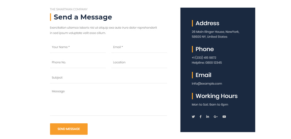Contact page