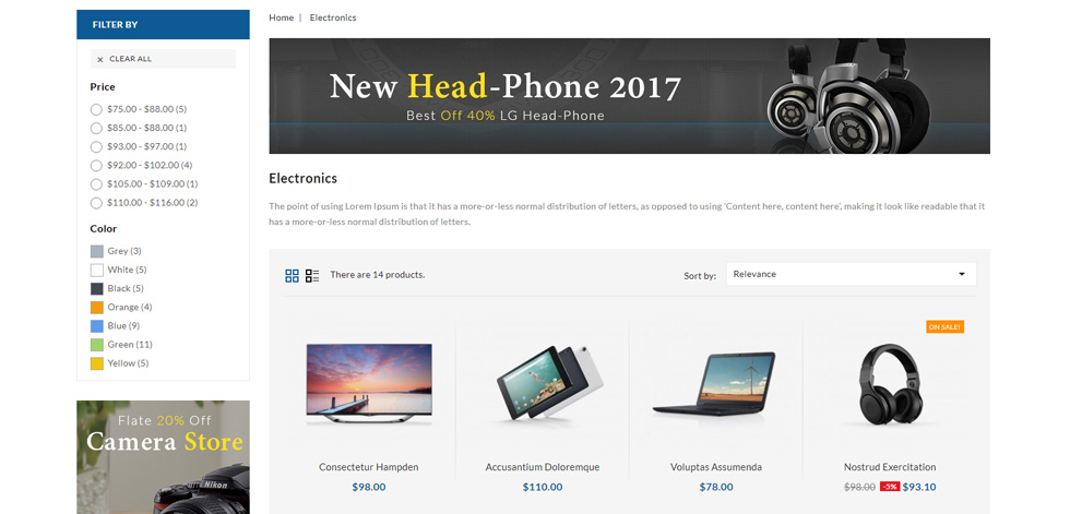 Category page