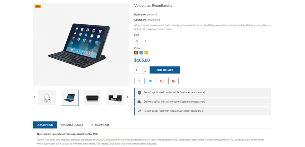 Product page