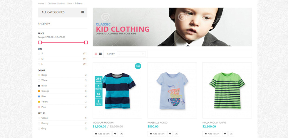 Category page