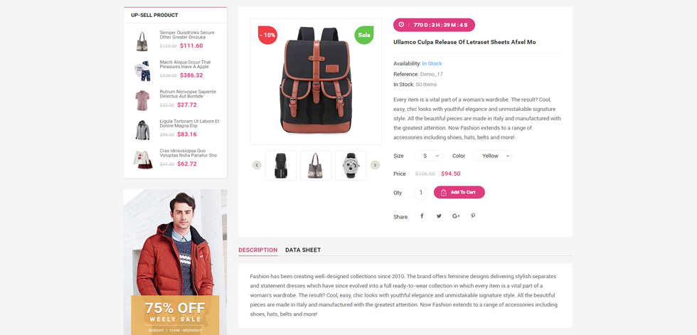 Product page
