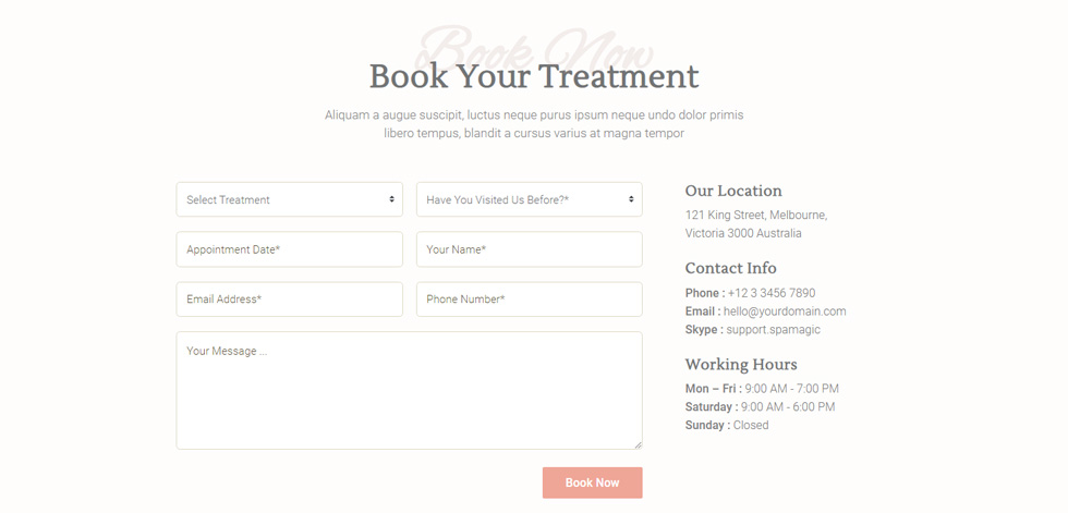 Booking