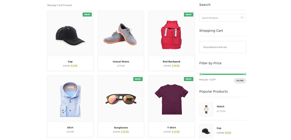 Shop page