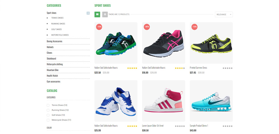 Category page