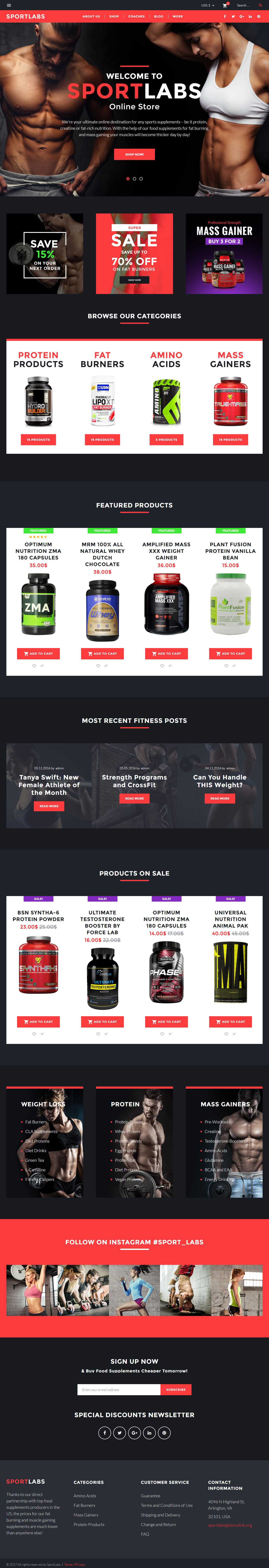 SportLabs WordPress Fitness and Gym Themes