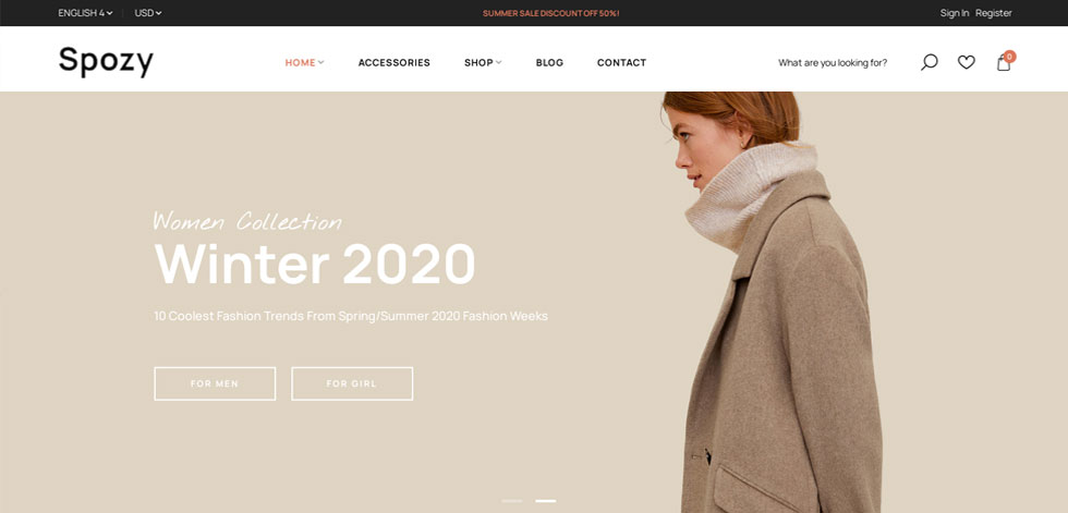 Home page