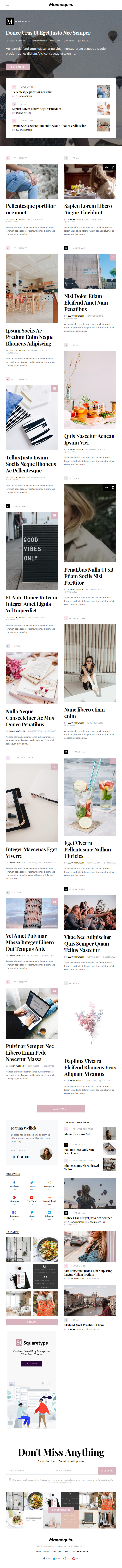 Squaretype – Premium Responsive Modern Blog WordPress Theme theme — Tablet preview