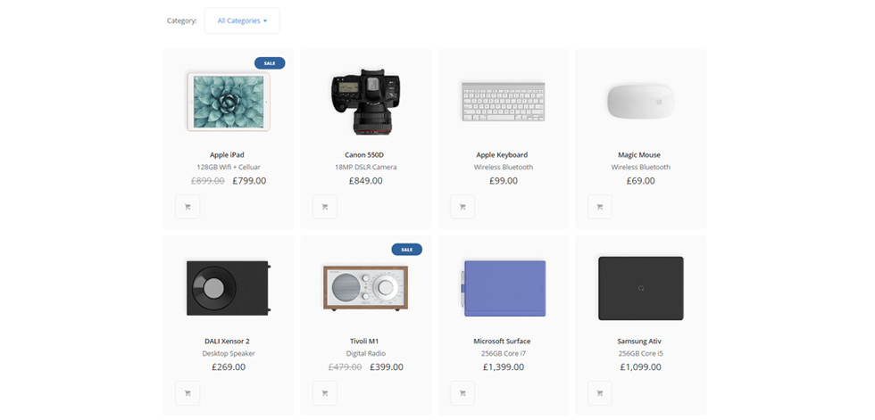 Shop page