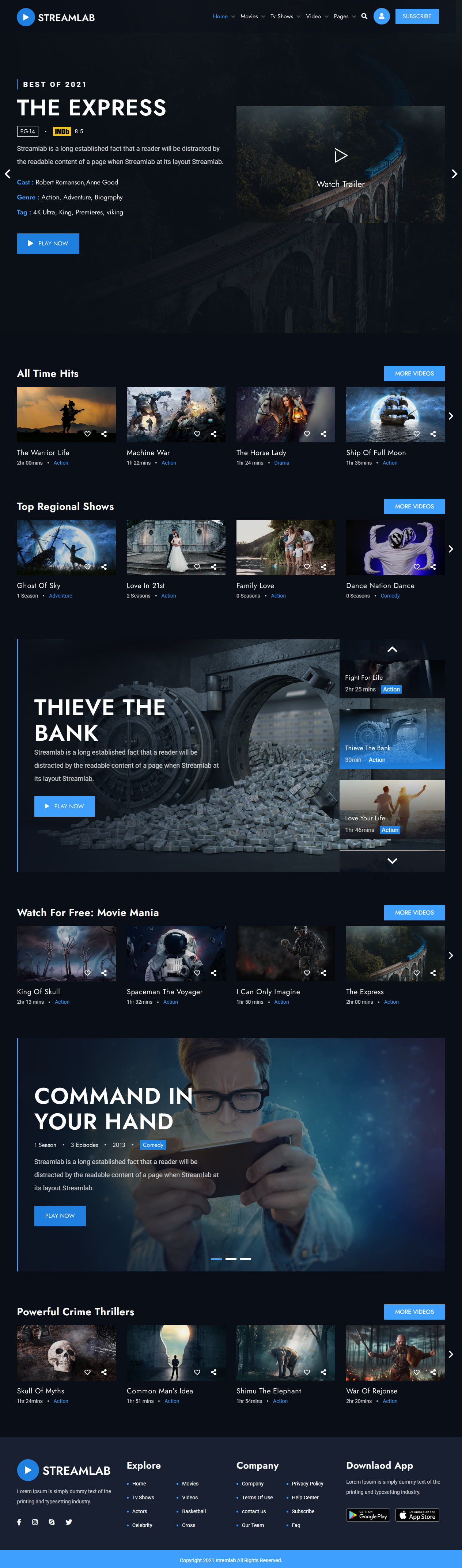 Streamlab Video Streaming WordPress