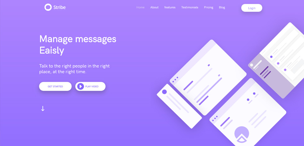 Welcome screen