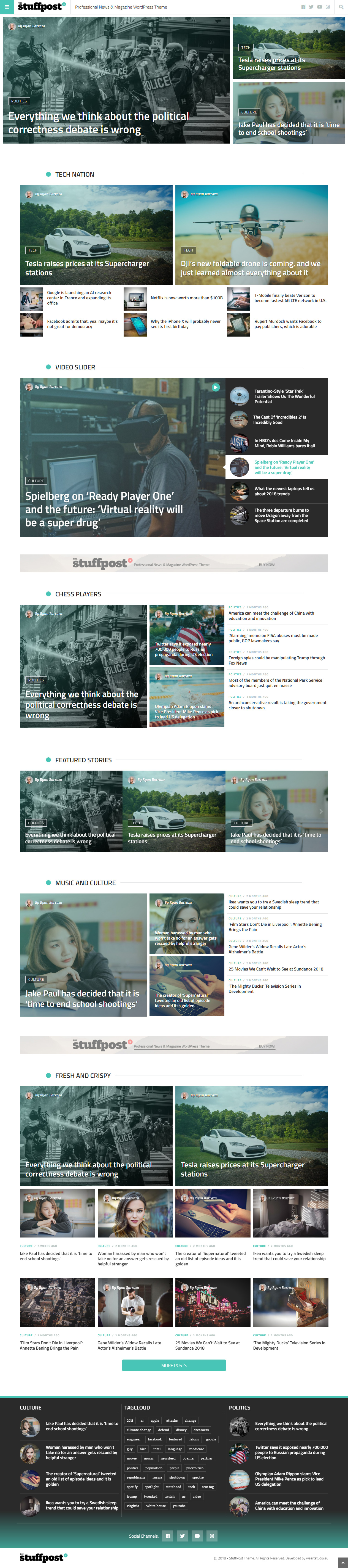 StuffPost WordPress Bootstrap 4 Theme