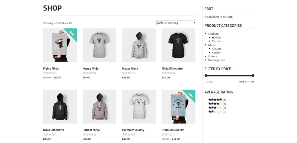 Shop page