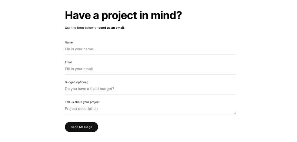 Contact page