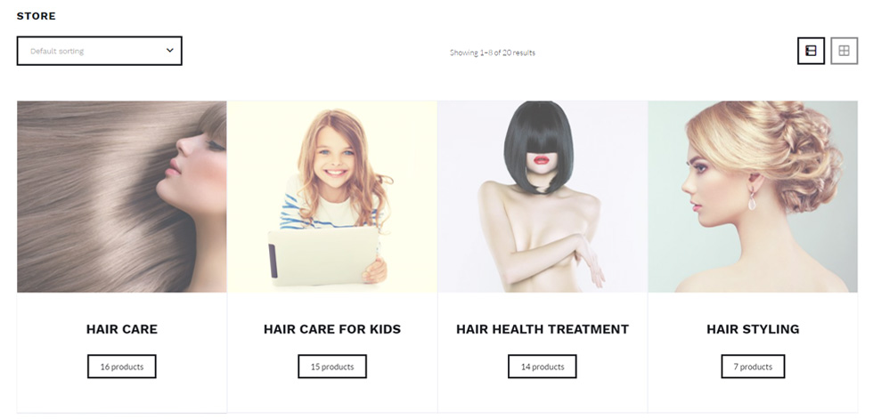 Shop page