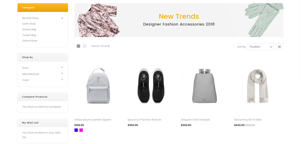 Category page