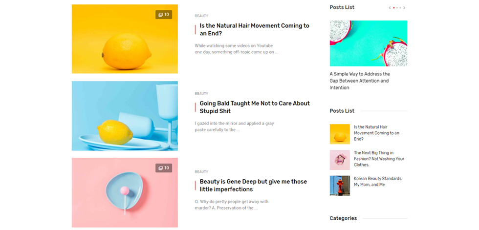 Category page