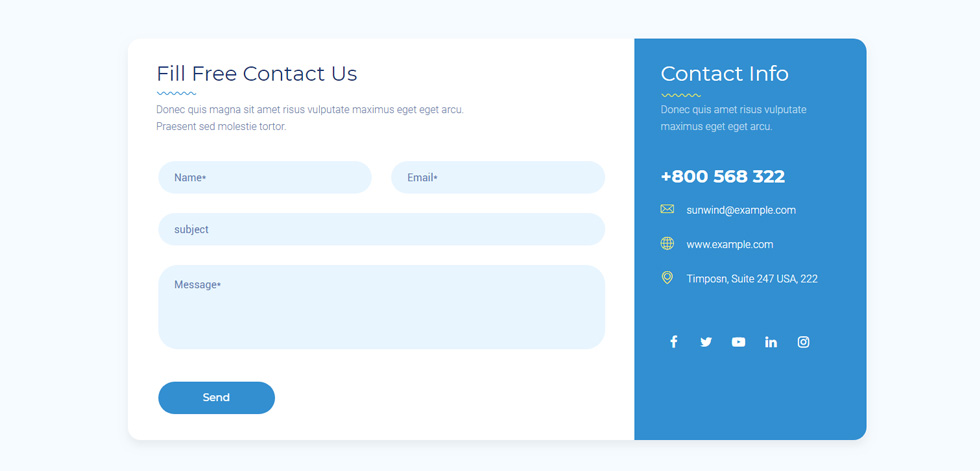 Contact page