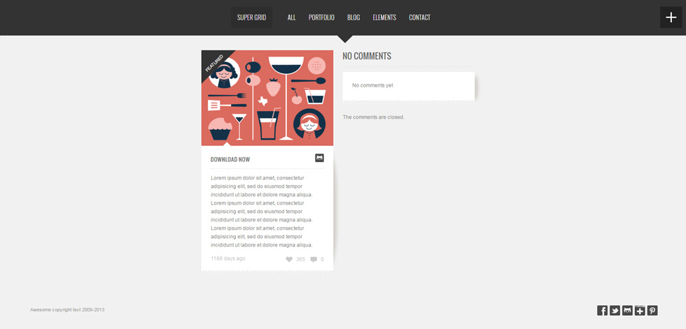 Blog post page
