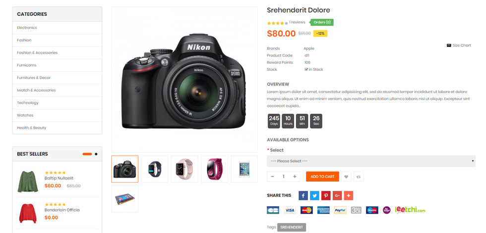 Product page