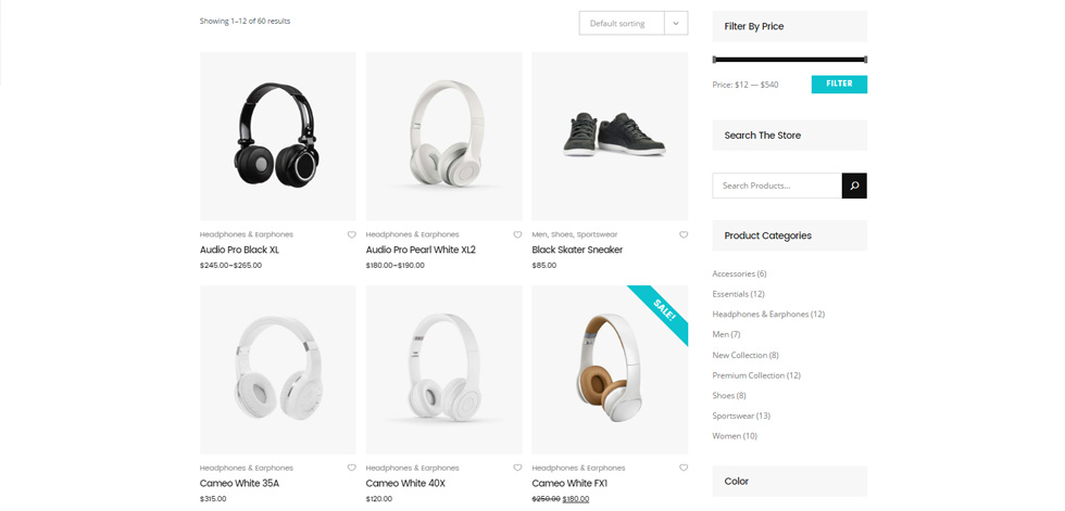 Shop page