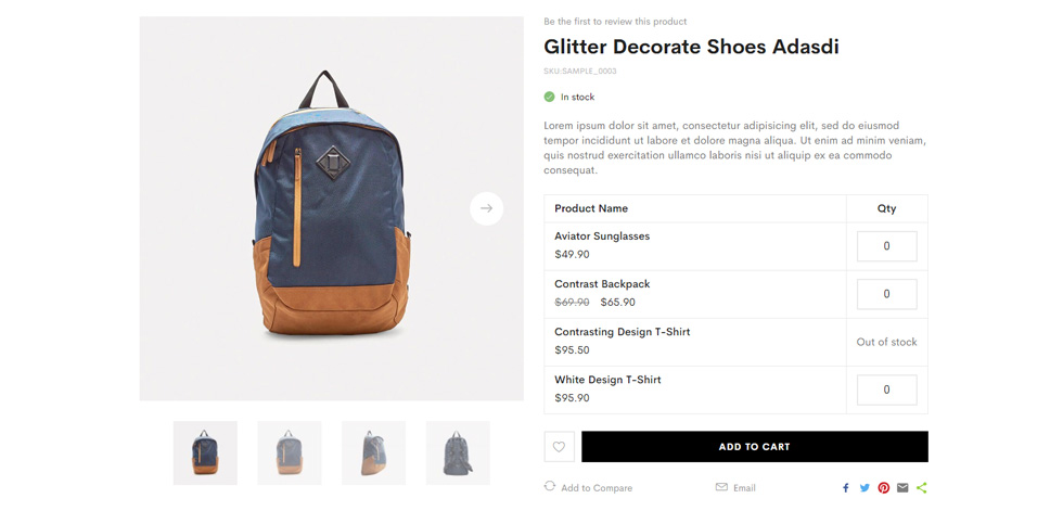 Product page