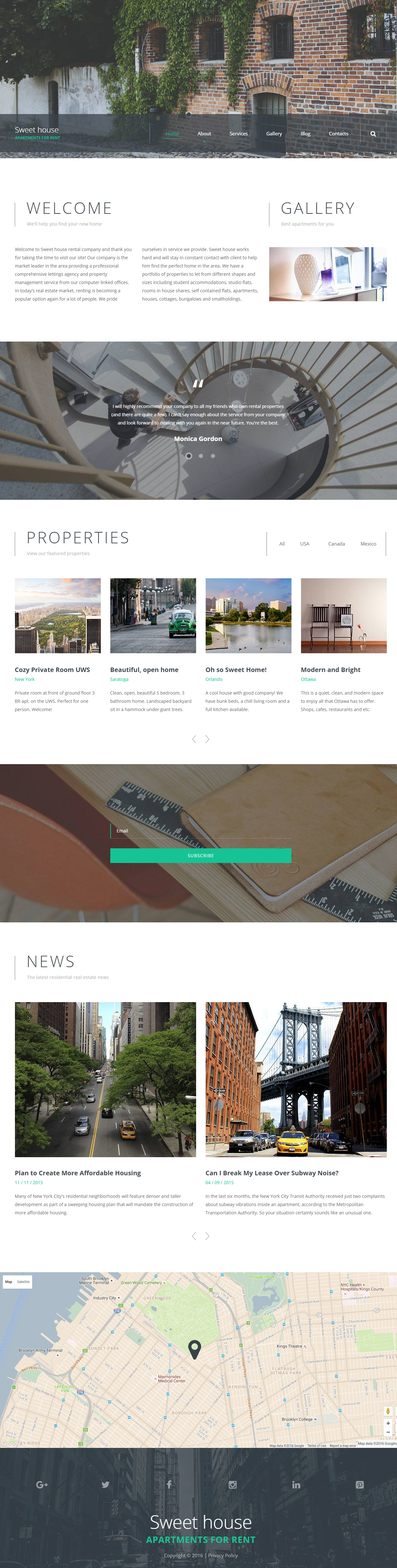 Sweet House Real Estate Website Templates