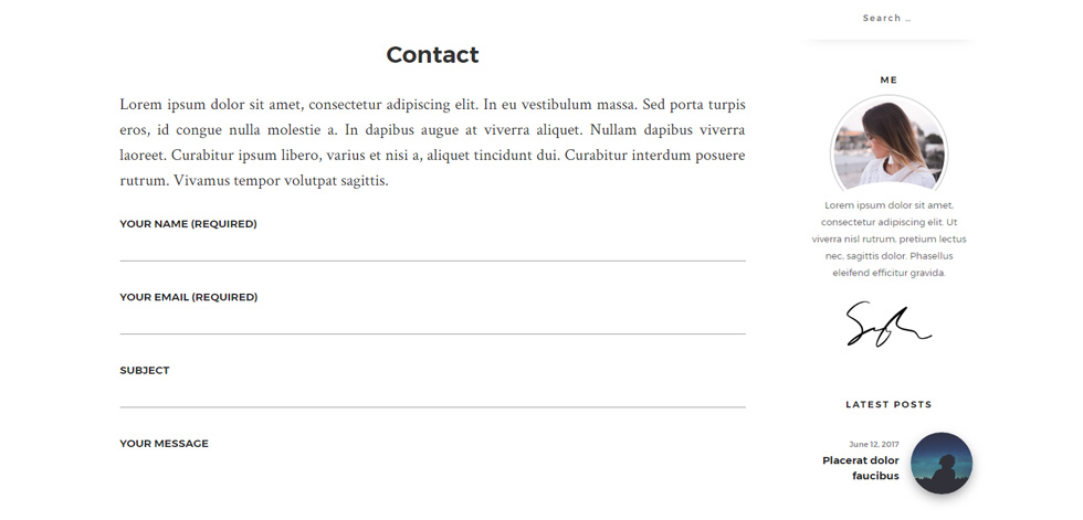 Contact page