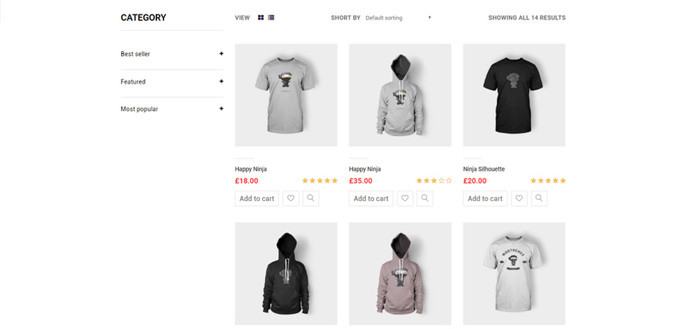 Category page