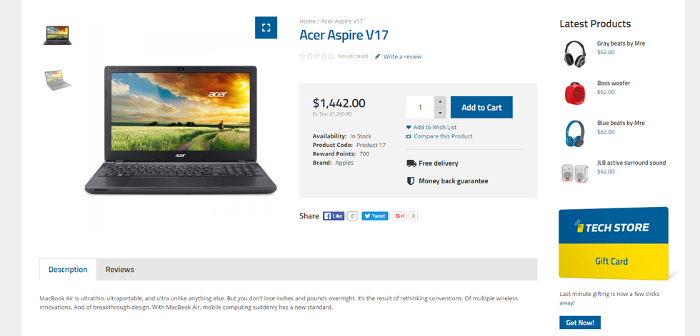 Product page