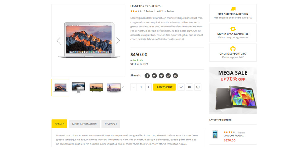 Product page