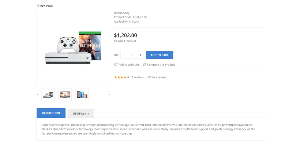 Product page