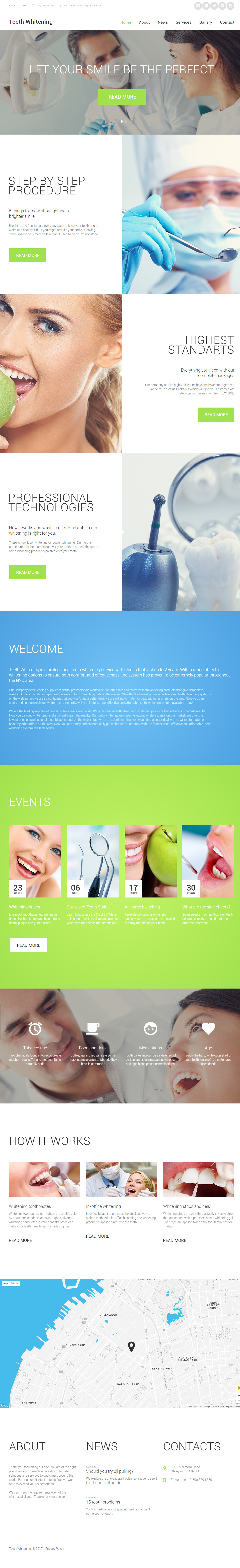 Teeth Whitening HTML5 Dentist Templates