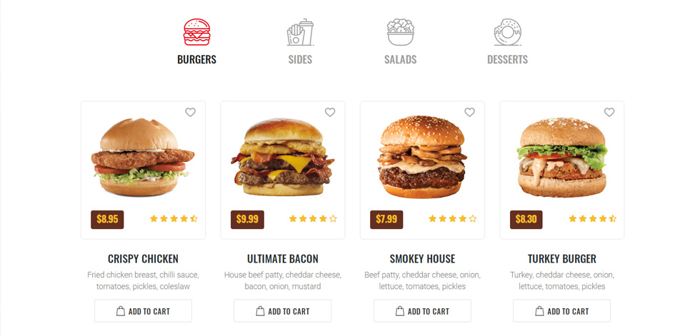 Food menu