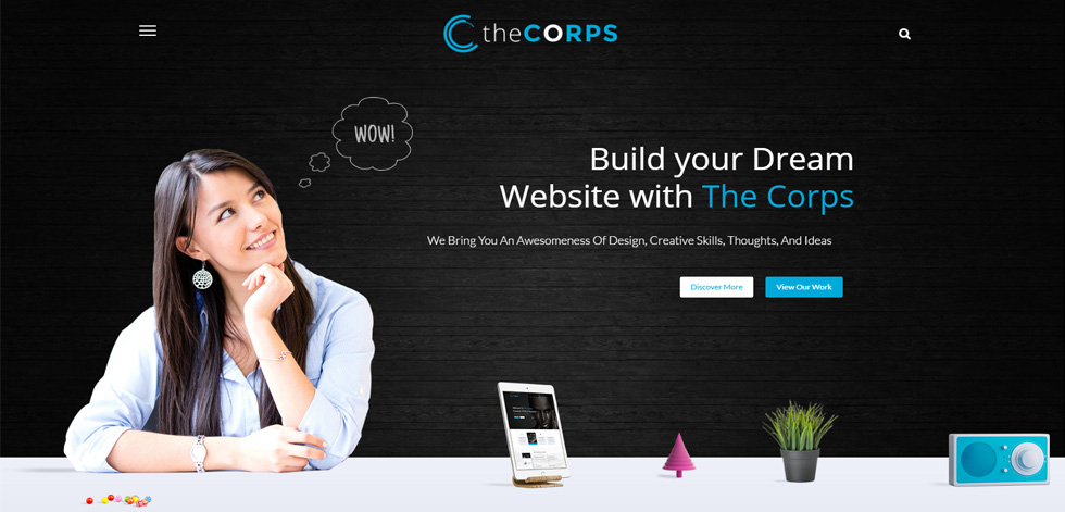 Welcome screen
