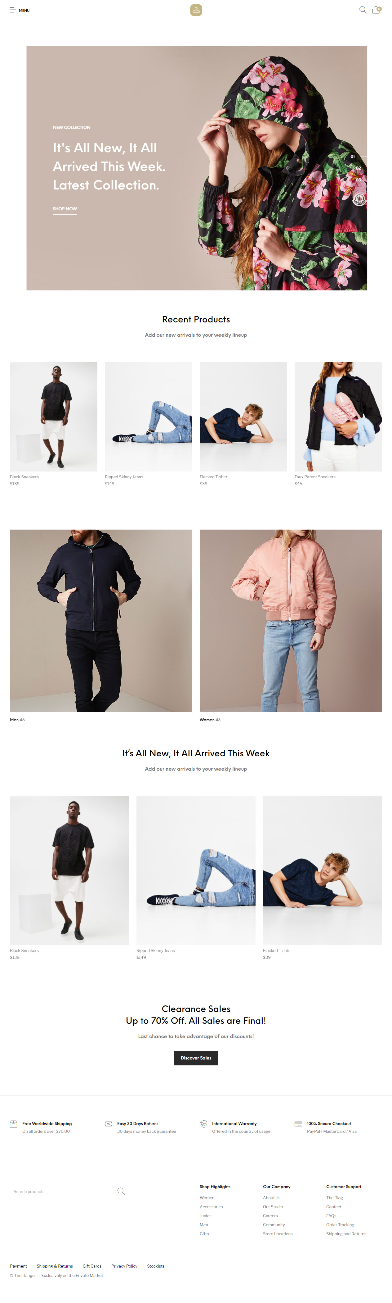The Hanger WordPress Minimalist Themes