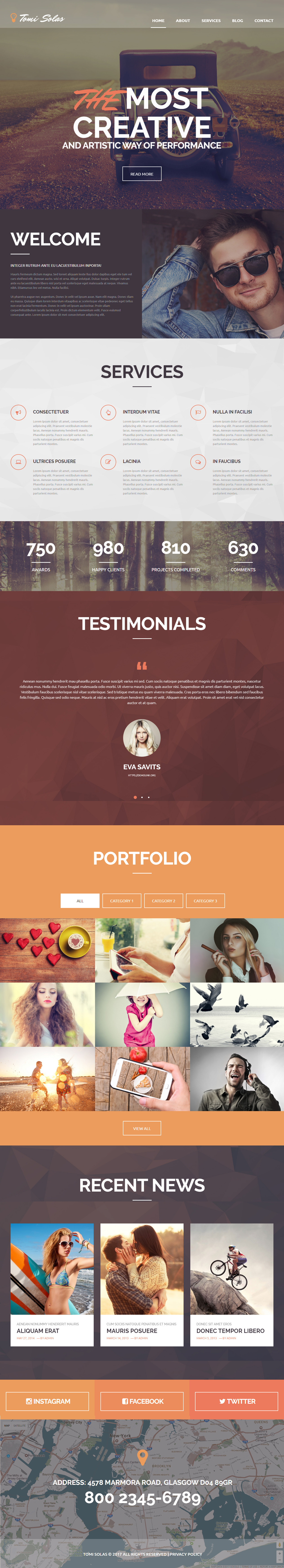 Tomi Solas WordPress Artist Themes
