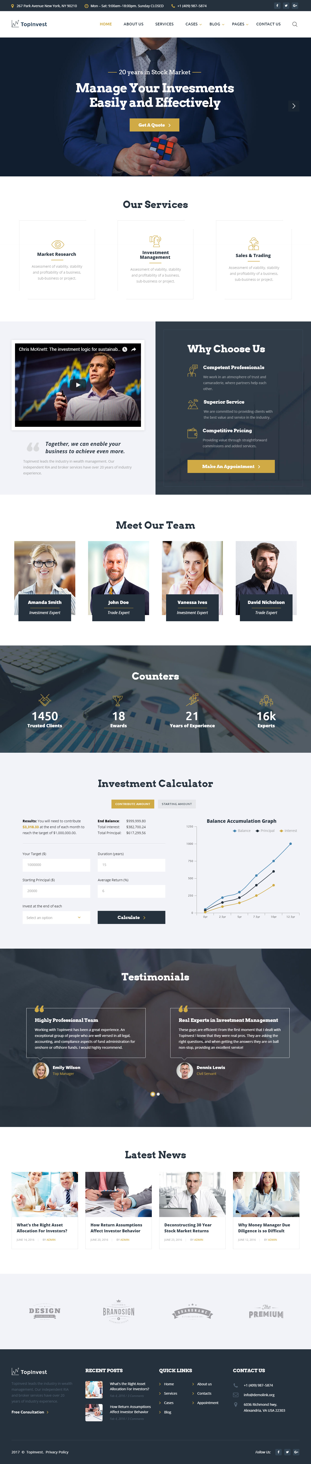 TopInvest Investment HTML Templates
