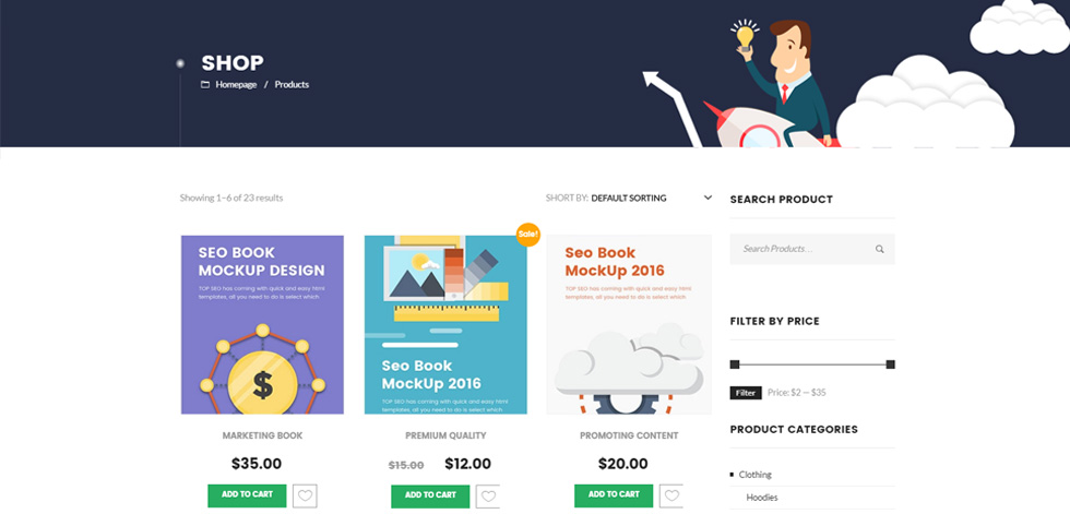 Shop page