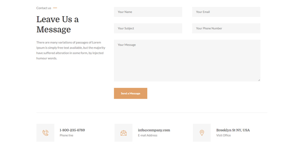 Contact page
