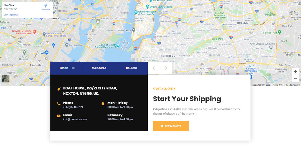 Contact page