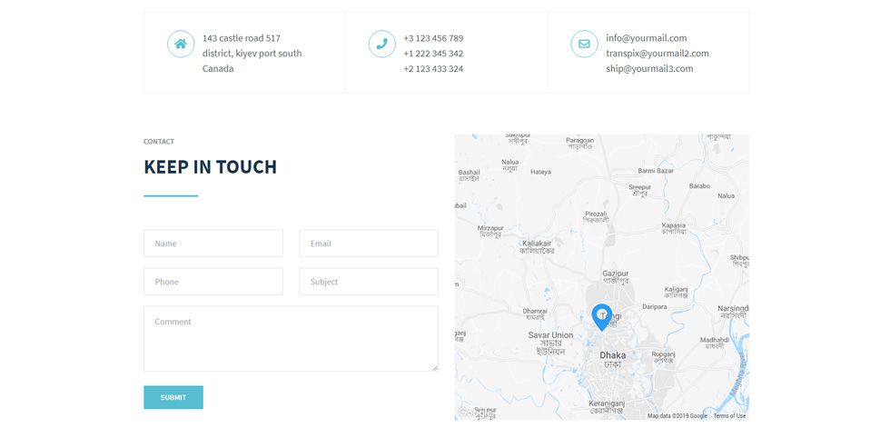 Contact page