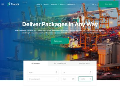 20+ Best Transportation Website Templates 2021