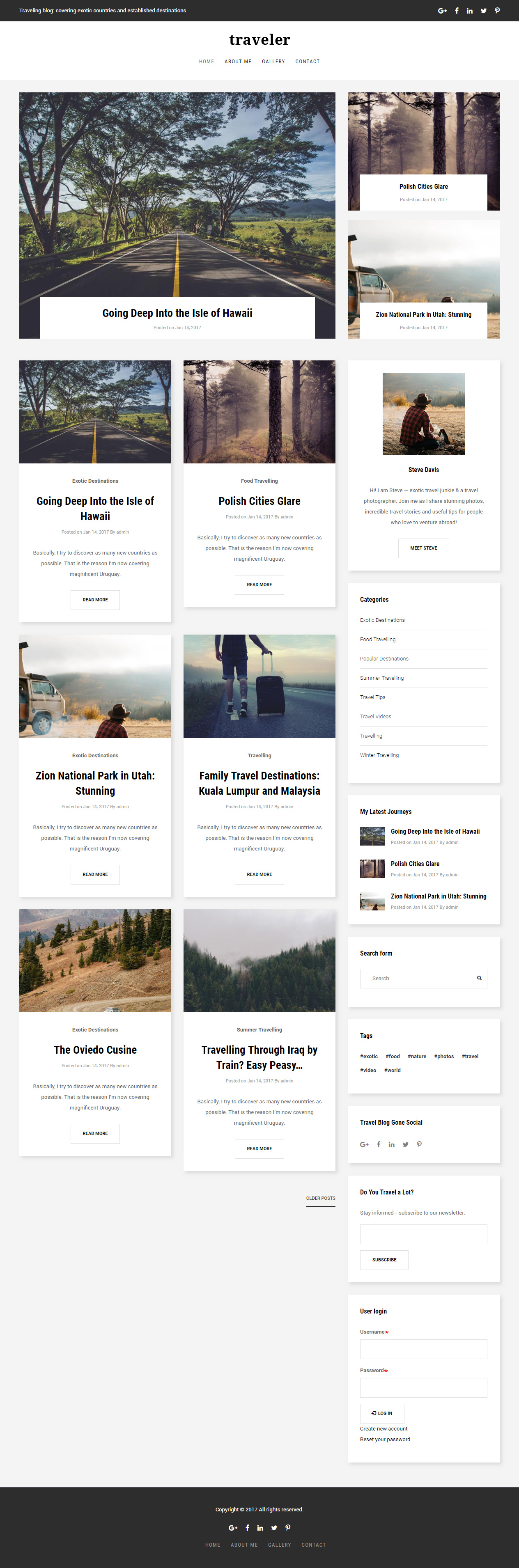 Traveler Drupal Blog Themes
