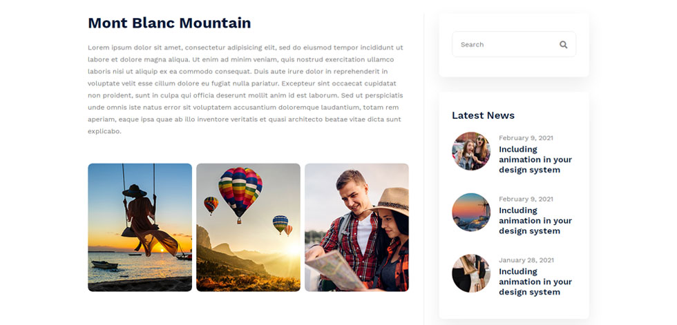 Destination details