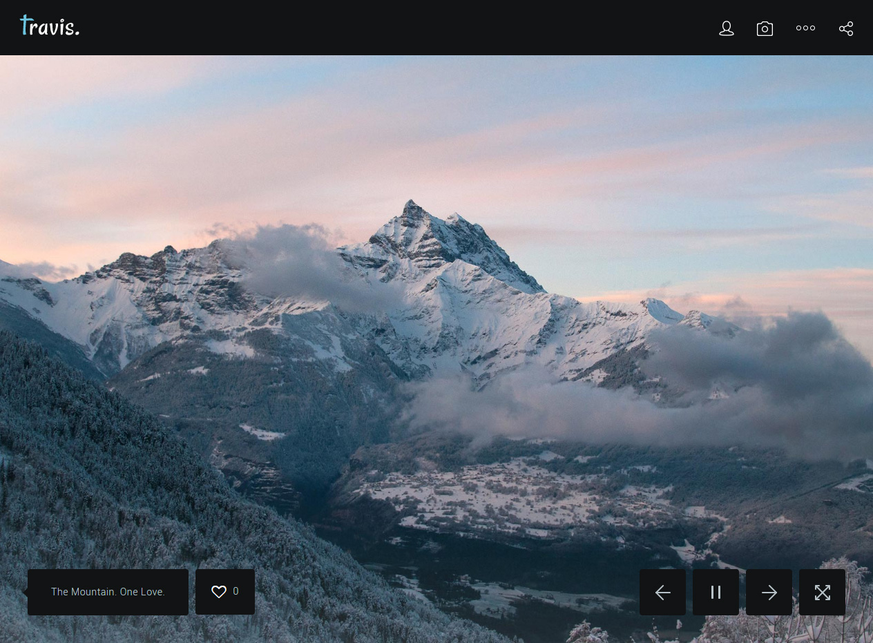 Travis HTML5 Photography Website Templates