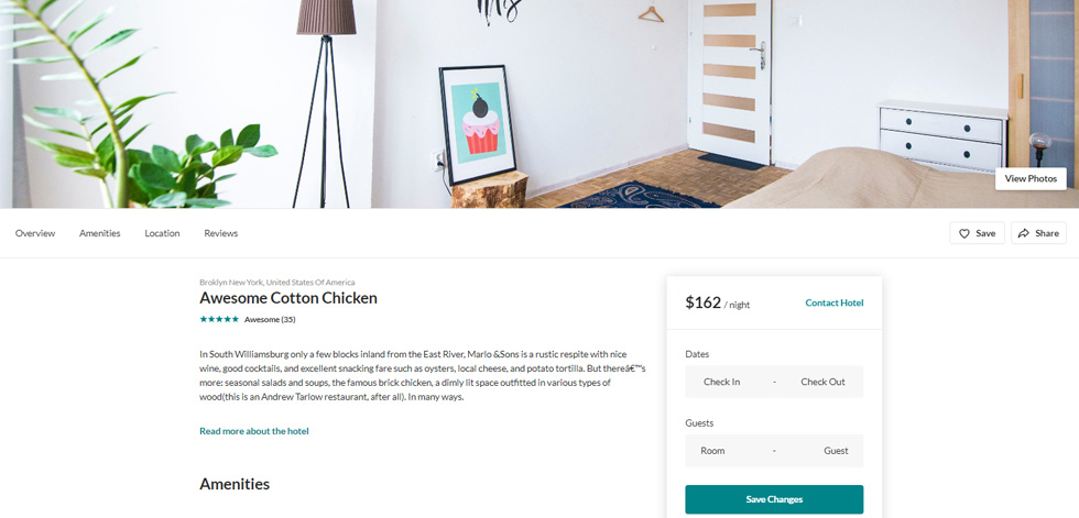 Room details
